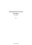 SDI Speed Dome Camera OSD Menu