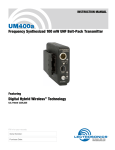 UM400a Manual - Lectrosonics.com