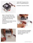 Athlon/Duron (Socket A) CPU Cooler Installation Instruction