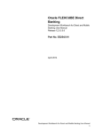 User Manual Oracle FLEXCUBE Development Workbench for Direct