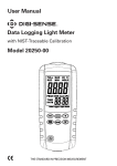 User Manual Data Logging Light Meter Model 20250 - Cole
