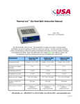 User Manual for Thermal-Lok Dry Baths