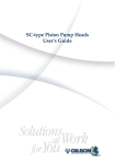 SC-type Piston Pump Heads User`s Guide