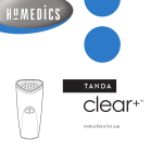 Instruction Manual - HoMedics Professional Beauty | Tanda