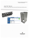 Liebert® RPC™ Web Card - Emerson Network Power