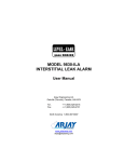 MODEL 9830-ILA INTERSTITIAL LEAK ALARM User Manual