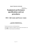 Equipment performance specifications and test procedures E01
