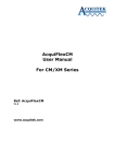 AcquiFlexCM User Manual For CM/XM Series