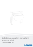 Installation, operation manual and spare parts list