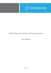 Unified Electronic System of State Procurement User Manual