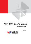 ACTi NVR User`s Manual