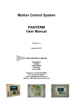 Motion Control System PANTERM User Manual