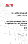 Coaxial Analog KVM Switch