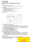 1.User`s Guide For THR8 Remote Controller