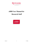 eIRB User Manual for Research Staff