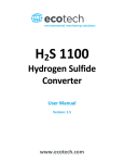H2S 1100 user manual Rev 1.5
