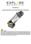 User Manual Explore Scientific Truss Tube Dobsonian Telescopes