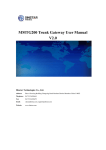 MMTG200 Trunk Gateway User Manual V2.0