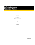 Defects Database Technical Manual