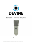 Devine USB-1 Condenser Microphone User manual - Bax