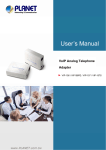 ATA User`s manual - PLANET Technology Corporation.