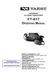 Yaesu - FT-817 User manual