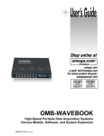 OMB-WaveBook User`s Manual