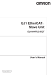 EJ1N-HFUC-ECT EJ1 EtherCAT Slave Unit User`s Manual