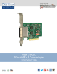 User Manual, PCIe x8 GEN 2 Cable Adapter