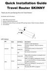 Quick Installation Guide Travel Router SKINNY