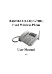 HA6966TI (LCD)-G30(D) Fixed Wireless Phone User Manual