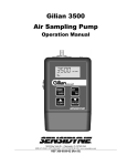 Gilian 3500 Air Sampling Pump User Manual