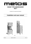 HOOD TYPE DISHWASHER WD-7 Installation and user manual