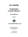 ELP-362D90 Underwater Locator Beacon User`s Manual
