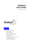 WinBatch User`s Manual - WinBatch Tech Database