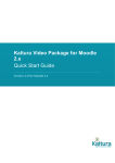 Kaltura Video Package for Moodle 2.x Quick Start Guide