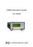GM8015 Polarization Controller User Manual