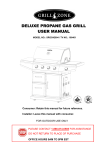 DELUXE PROPANE GAS GRILL USER MANUAL