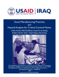 Good Manufacturing Practices and Hazard Analysis for Critical