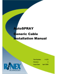 AutoSPRAY Generic Cable Installation Manual