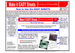 Genesys Ensemble Easy Sheets