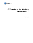PI Interface for Modbus Ethernet PLC