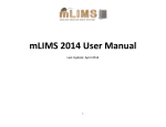 mLIMS 2014 User Manual