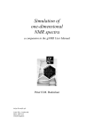 Simulation of one-dimensional NMR spectra a companion to the
