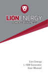 Lion Energy L-1500 Generator User Manual