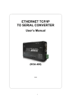 ETHERNET TCP/IP TO SERIAL CONVERTER