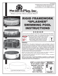 rigid framework “splasher” swimming pool instructions