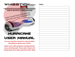 HURRICANE USER MANUAL - Whiz Stick Balance Scooters