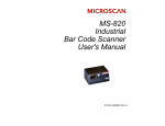 MS-820 Industrial Bar Code Scanner User`s Manual