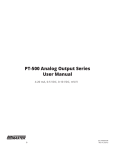 PT-500 Analog Output Series User Manual